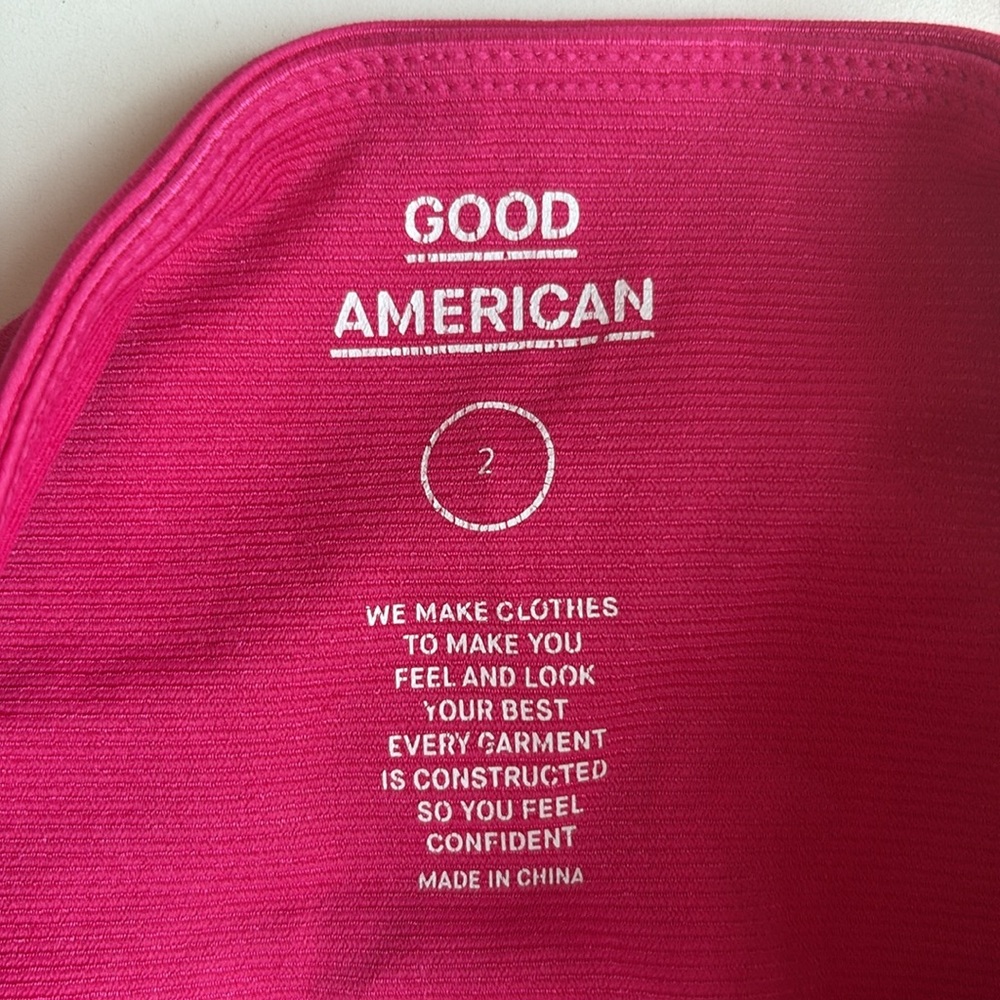 Good American Bright Pink Bike Shorts Size 2 - Picture 5 of 6